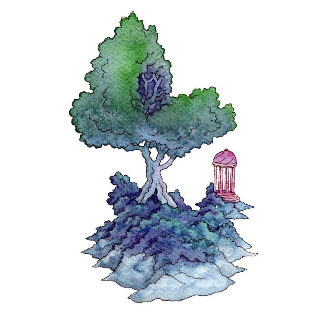 Aquarelle monde imaginaire