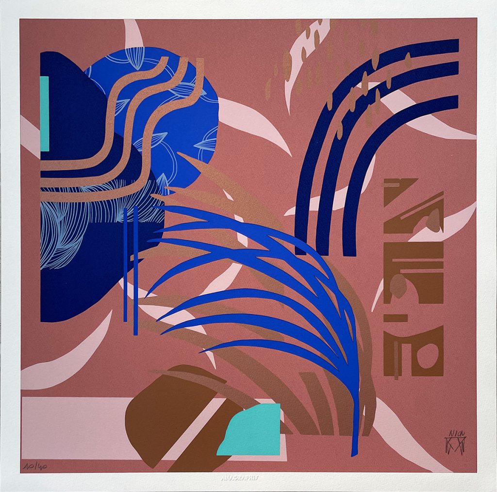 Œuvre sérigraphie de l'artiste Noon fonctionne en dyptique